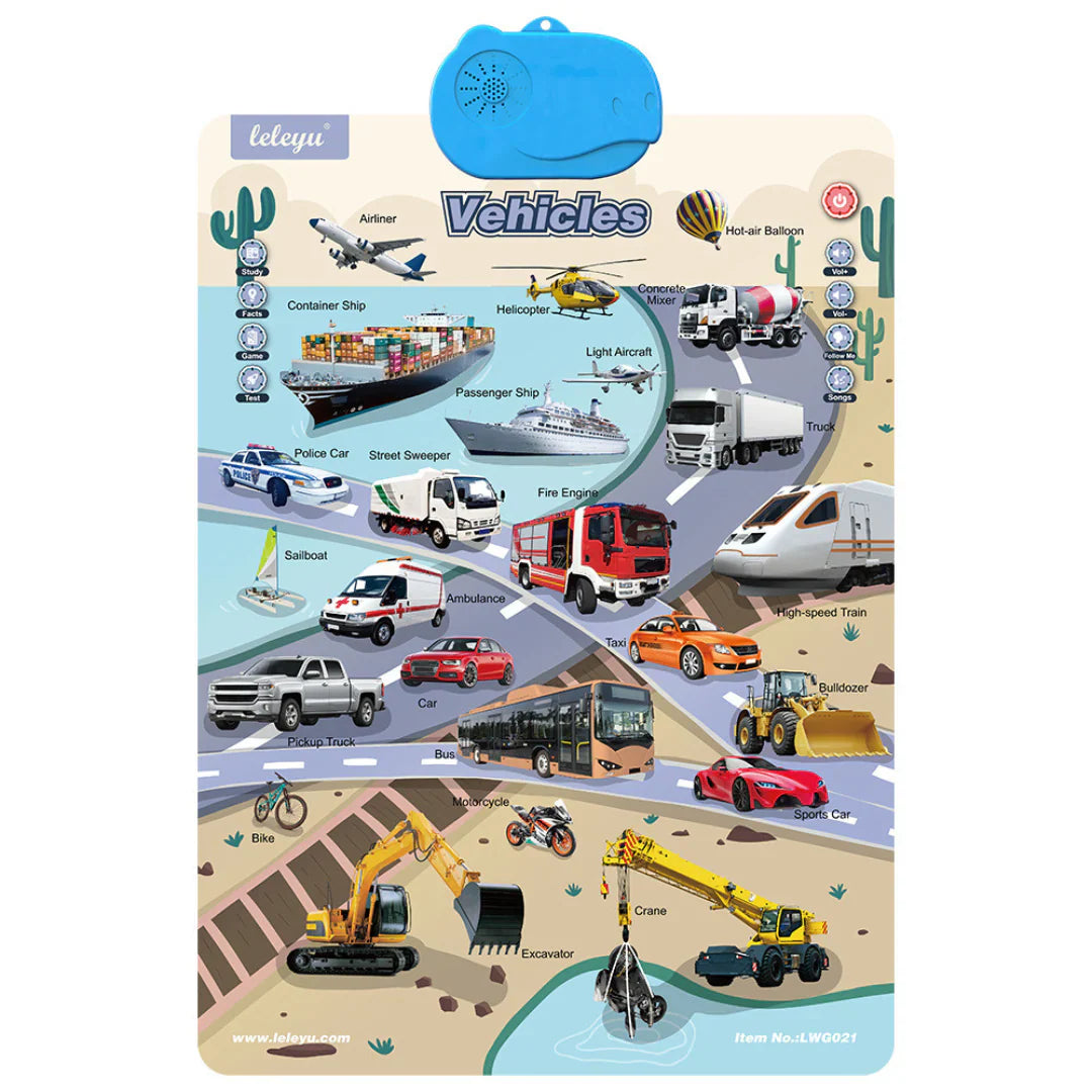 Talking educational board for teaching English to children